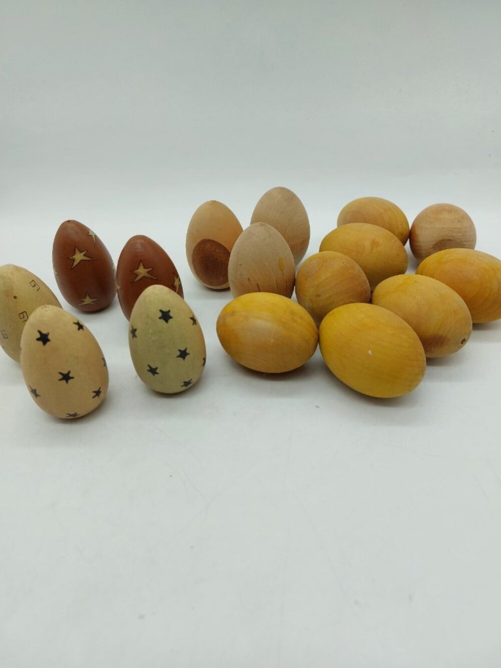 Wooden Eggs Decor Lot Of 16 Various Brands Easter